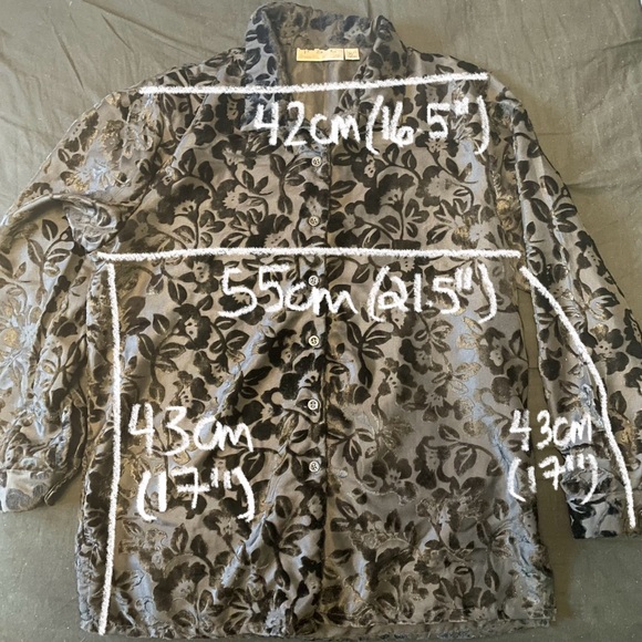 PSC Pressed Velvet Flowers Ling Sleeve Blouse - Picture 5 of 7